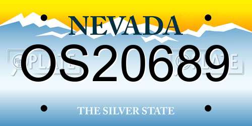 OS20689 Nevada License Plate