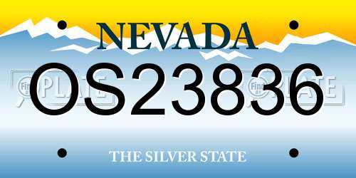 OS23836 Nevada License Plate