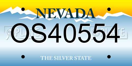OS40554 Nevada License Plate