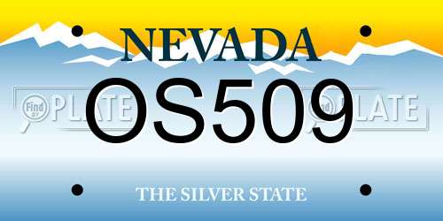 OS509 Nevada License Plate