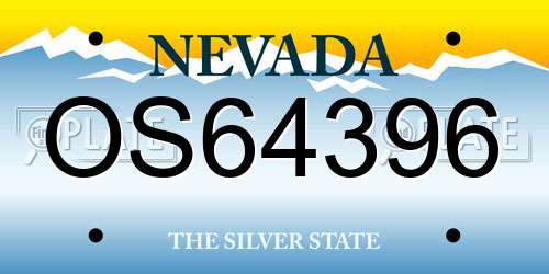 OS64396 Nevada License Plate