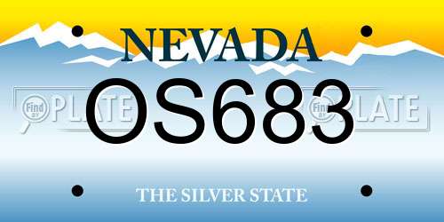 OS683 Nevada License Plate