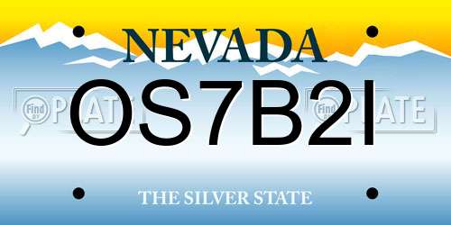 OS7B2I Nevada License Plate
