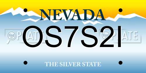OS7S2I Nevada License Plate