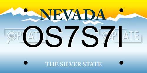 OS7S7I Nevada License Plate