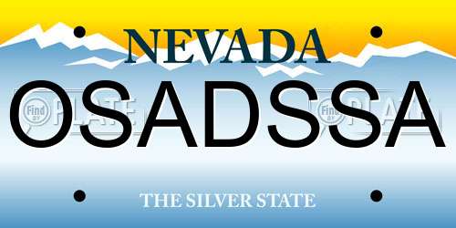 OSADSSA Nevada License Plate