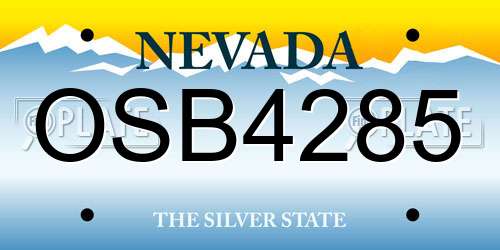 OSB4285 Nevada License Plate