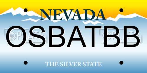 OSBATBB Nevada License Plate