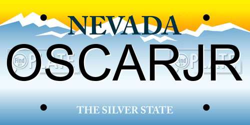 OSCARJR Nevada License Plate