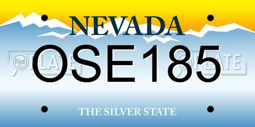 OSE185 Nevada License Plate