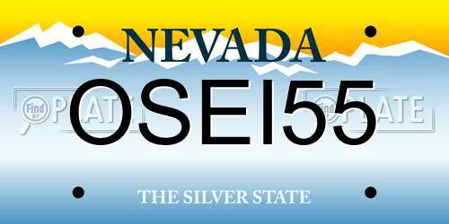 OSEI55 Nevada License Plate