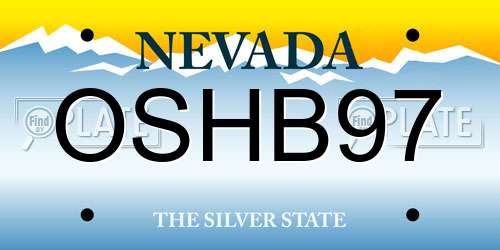 OSHB97 Nevada License Plate