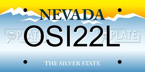 OSI22L Nevada License Plate
