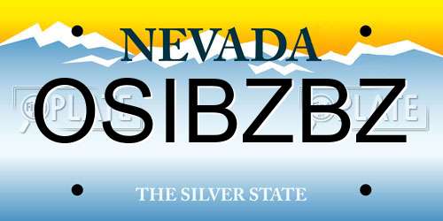OSIBZBZ Nevada License Plate