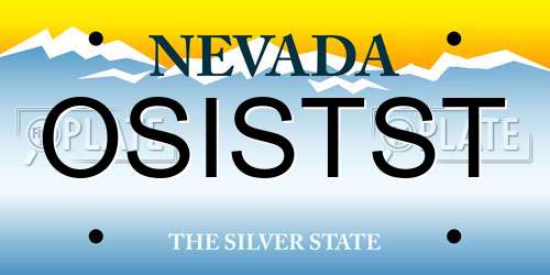 OSISTST Nevada License Plate