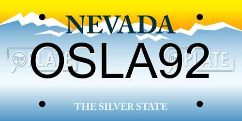 OSLA92 Nevada License Plate