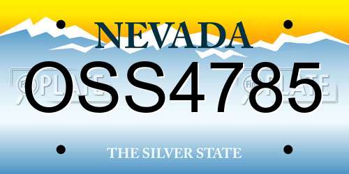 OSS4785 Nevada License Plate