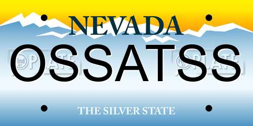 OSSATSS Nevada License Plate