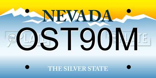 OST90M Nevada License Plate