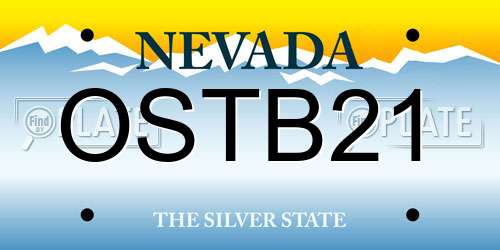 OSTB21 Nevada License Plate