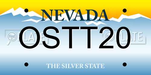OSTT20 Nevada License Plate