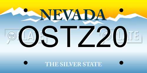 OSTZ20 Nevada License Plate
