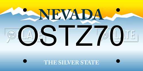 OSTZ70 Nevada License Plate