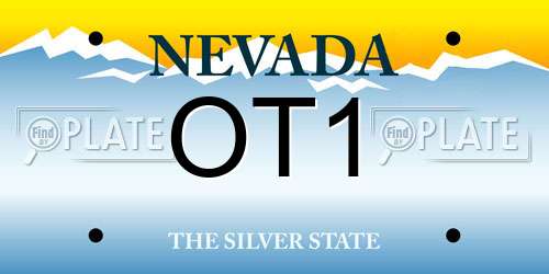 OT1 Nevada License Plate