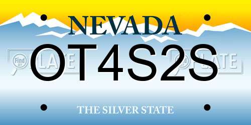 OT4S2S Nevada License Plate