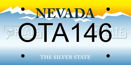 OTA146 Nevada License Plate