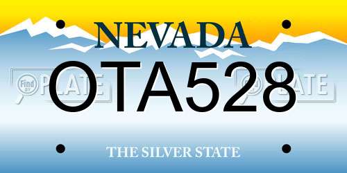 OTA528 Nevada License Plate