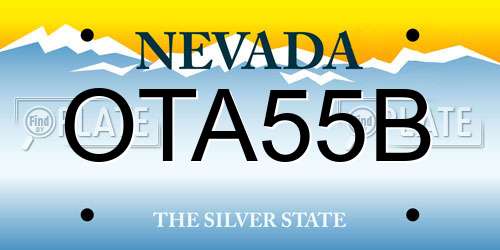 OTA55B Nevada License Plate