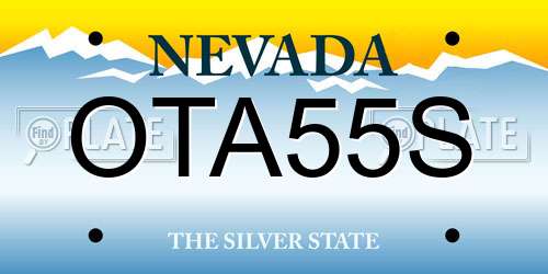 OTA55S Nevada License Plate