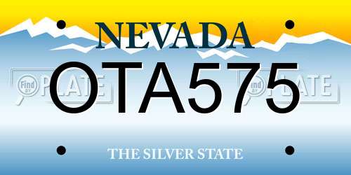 OTA575 Nevada License Plate