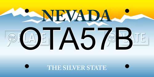 OTA57B Nevada License Plate