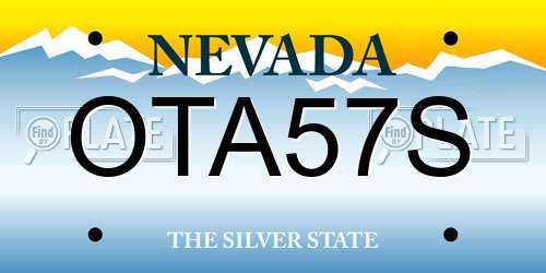 OTA57S Nevada License Plate