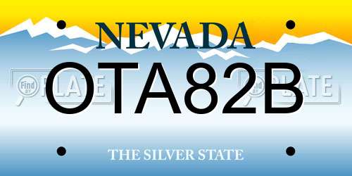 OTA82B Nevada License Plate
