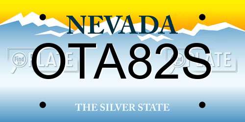 OTA82S Nevada License Plate