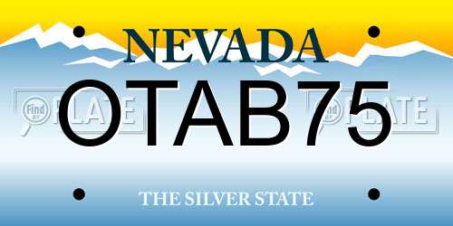 OTAB75 Nevada License Plate