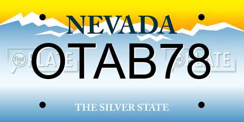 OTAB78 Nevada License Plate