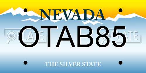 OTAB85 Nevada License Plate