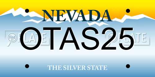 OTAS25 Nevada License Plate