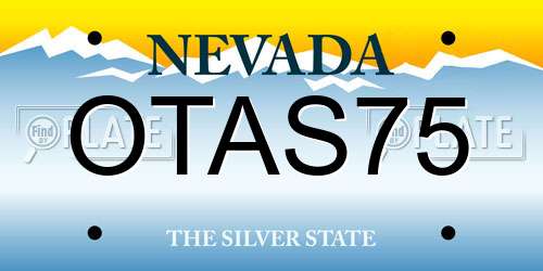 OTAS75 Nevada License Plate