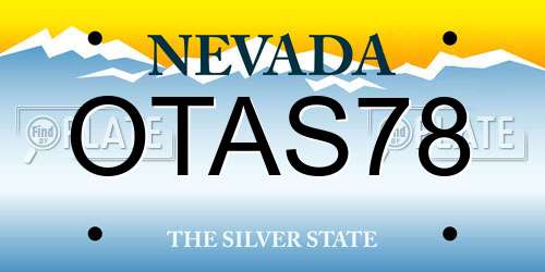 OTAS78 Nevada License Plate