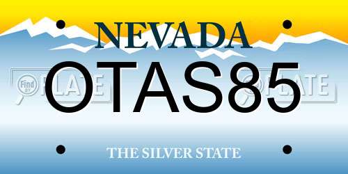 OTAS85 Nevada License Plate