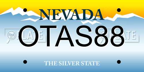 OTAS88 Nevada License Plate