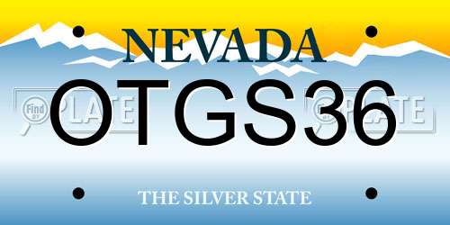 OTGS36 Nevada License Plate