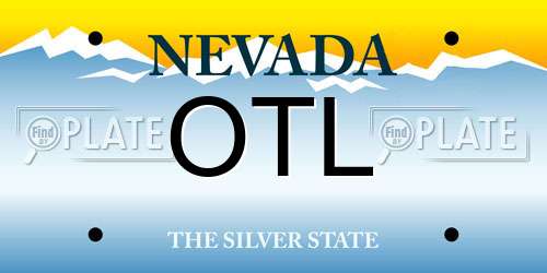 OTL Nevada License Plate