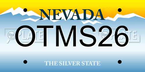 OTMS26 Nevada License Plate