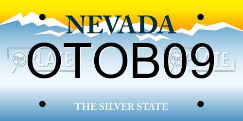 OTOB09 Nevada License Plate